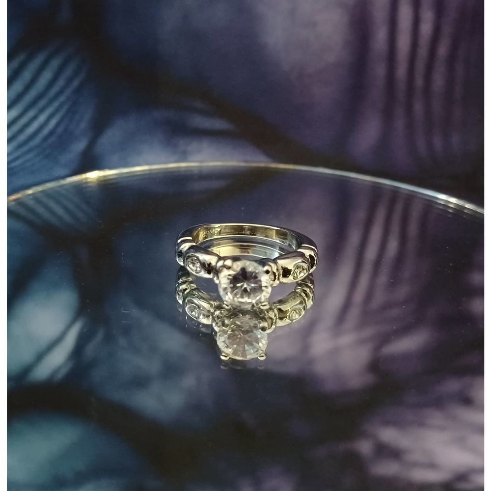 Swarovski Elements - Size 6.5 - 18K gold plated ring as pictured